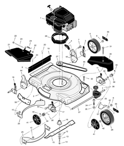 Mower Housing Assembly Diagram and Parts List for 226111X52A 2004 Briggs and Stratton Lawn Mower
